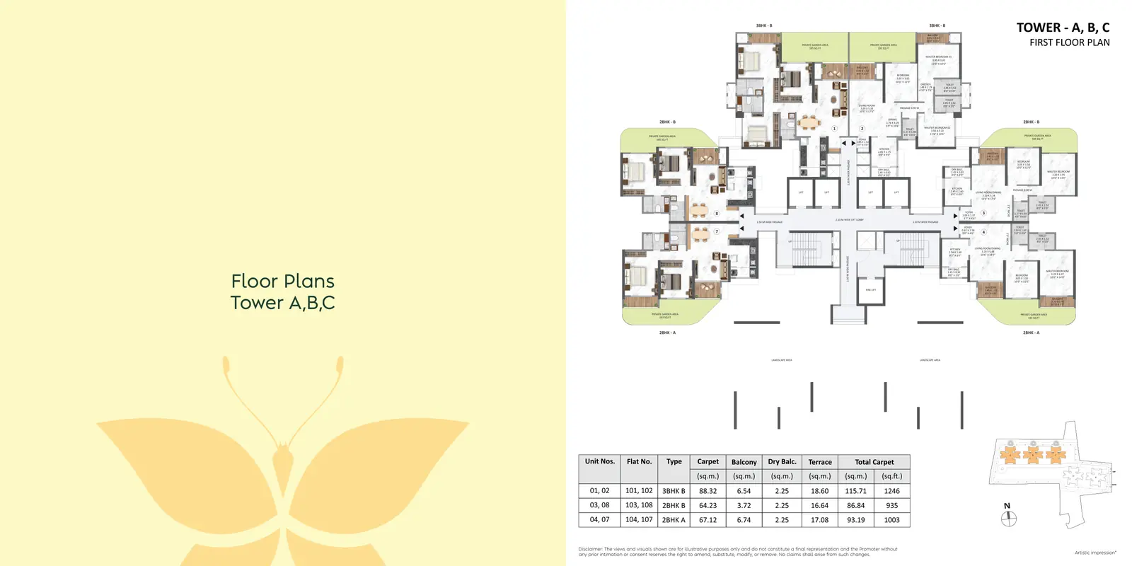 Tower A, B & C Floor Plan Sector Arcadia