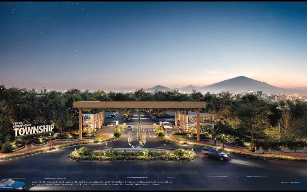 Grand Neoclassical Entrance Archway Krisala Hiranandani Township North Hinjewadi